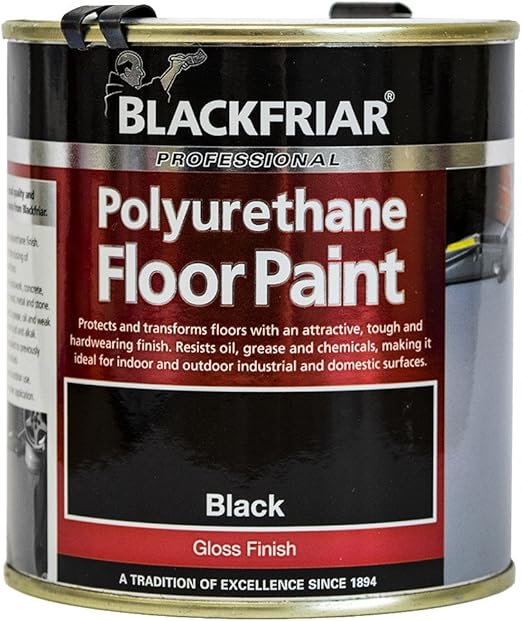 Professional Polyurethane Floor Paint BLACK 500ml Amazon.co.uk DIY