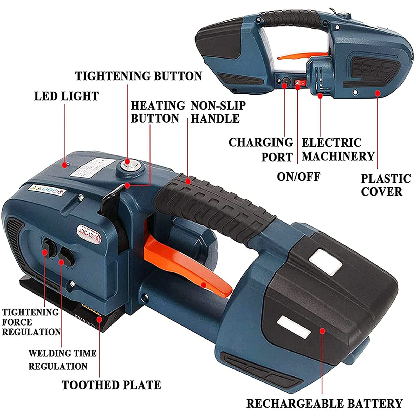 Automatic Strapping Tool For 1/25/8 Inch Wide PP/PET, Rechargeable