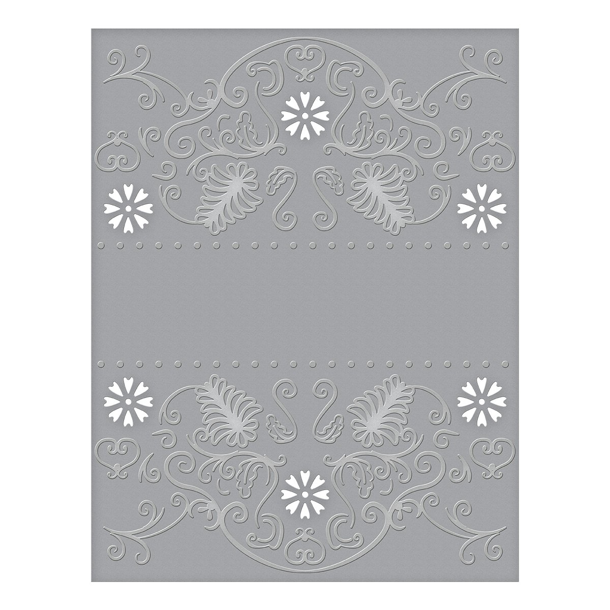 Spellbinder Flora Banner Cut and Emboss Folder, Metal, Silver, 10.8 x 15 cm