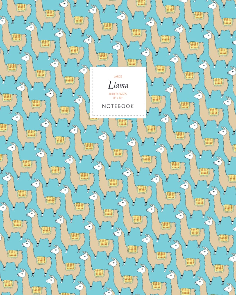 Llama Notebook - Ruled Pages - 8x10 - Premium (Sky Blue) — image 1