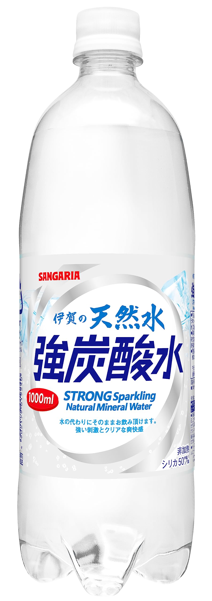 サンガリア 伊賀の天然水 強炭酸水 1000ml×12本商品画像