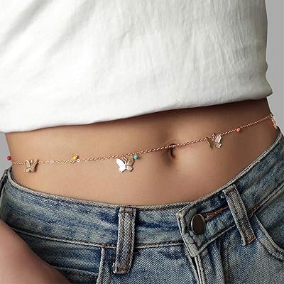 beaded belly chains