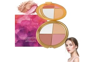 DENIR BONEE Eye & Cheek Palette- Eyeshadow and Highlighter Makeup, Highlighting Eye & Cheek Palette, Makeup Palettes Contour Kit, 4-in-1 Highlight ShadesMakeup, Defining the Face