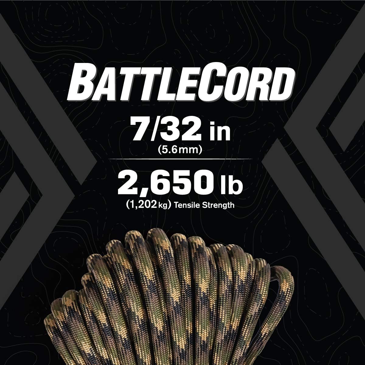 Atwood Rope MFG 5.6MM BattleCord - 2650lb Tensile Strength (Groundwar, 50) : Sports & Outdoors