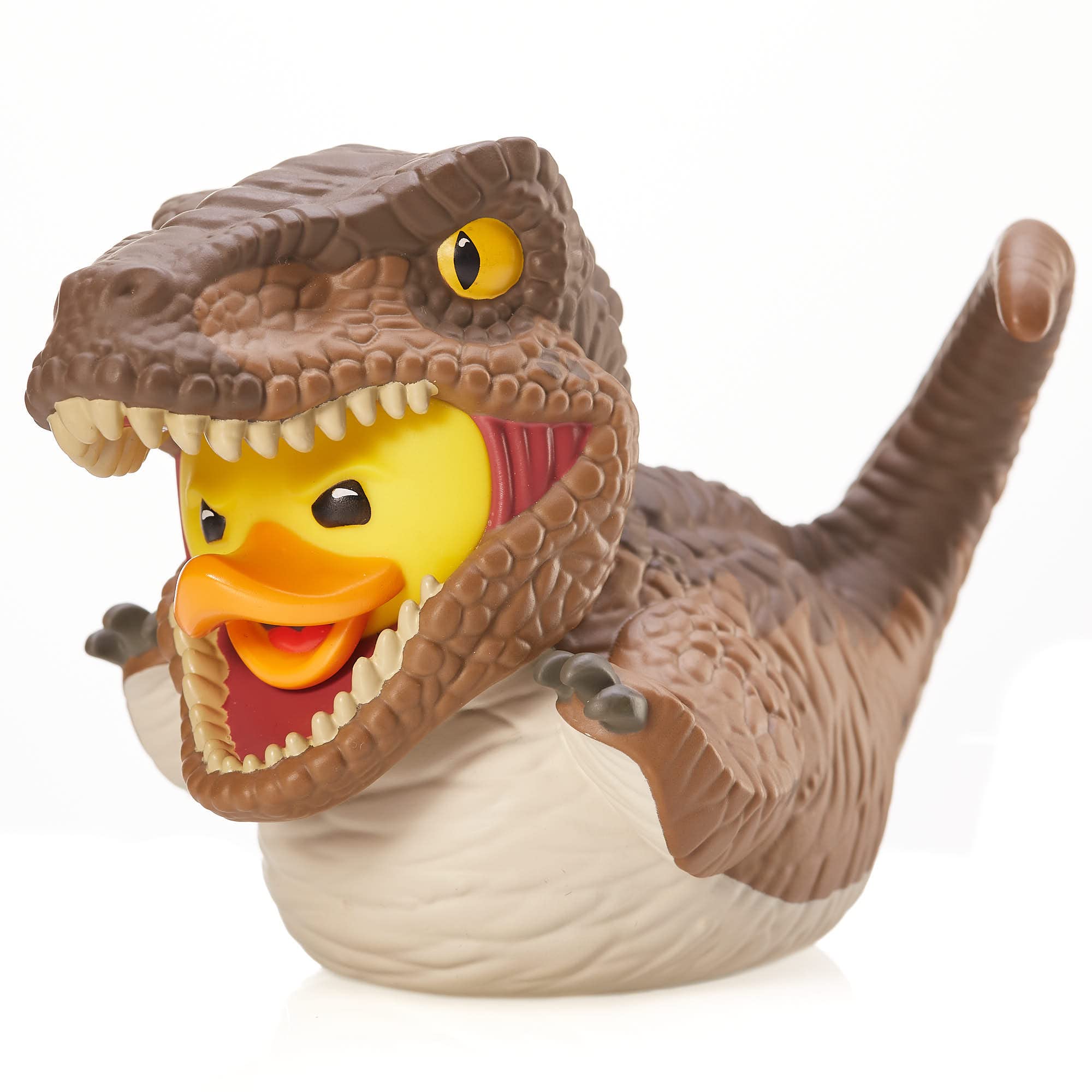 TUBBZ Boxed Edition: Jurassic World Rebirth - Velociraptor Cosplaying Rubber Duck Vinyl Figure
