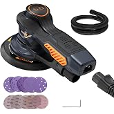 MAXXT Ramdon Orbital Sanders for 6inch, 10000 RPM Electric Orbital Sander with 10PCS Sandpapers, 6 Variable Speed Wood Sander for Woodworking/Sanding/Polishing
