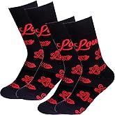 gisgfim 2 Pairs Men Funny Valentine's Day Socks Bulk Love Novelty Cotton Crew Love Socks for Women Men Valentine Gift