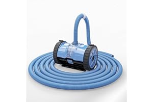 (2025 Upgrade) VINGLI Pool Vacuum Suction-Side Pool Cleaner Automatic Sweeper for Inground Swimming Pool,Powerful Suction to Climbs Walls,with 39.6ft Tangle Free Hose (Memory Blue&Gray)