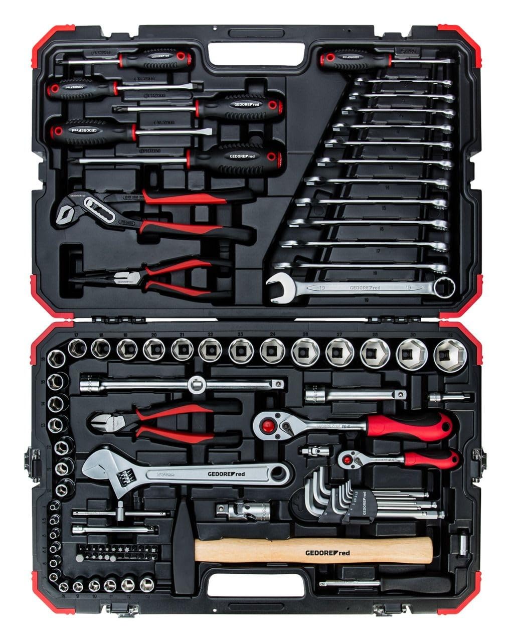 Gedore Red Socket Wrench Set 1/4 "+ 1/2" 100 Pieces