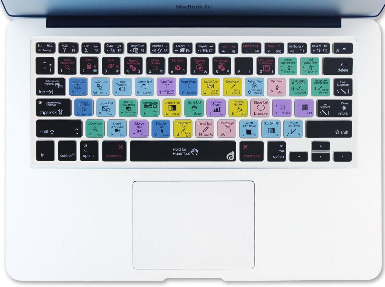 A1466 A1369 Premium Shortcuts Keyboard Cover For Macbook Air 13 Inch And Macbook Pro 13 15 17 Inch Jrc Copyright Design With Or W Out Retina Display 15 Or Older Version