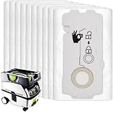 10 Pack 204308 Vacuum Bags for Festool CT Mini CT MIDI Yom 2019 onwards | Dust Collector Bags Dust Extractor Accessories, Vacuum Replacement Filter Bags