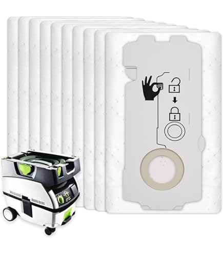 Festool 204308 CT Mini/Midi -2/5 Filter Bags - Amazon.com