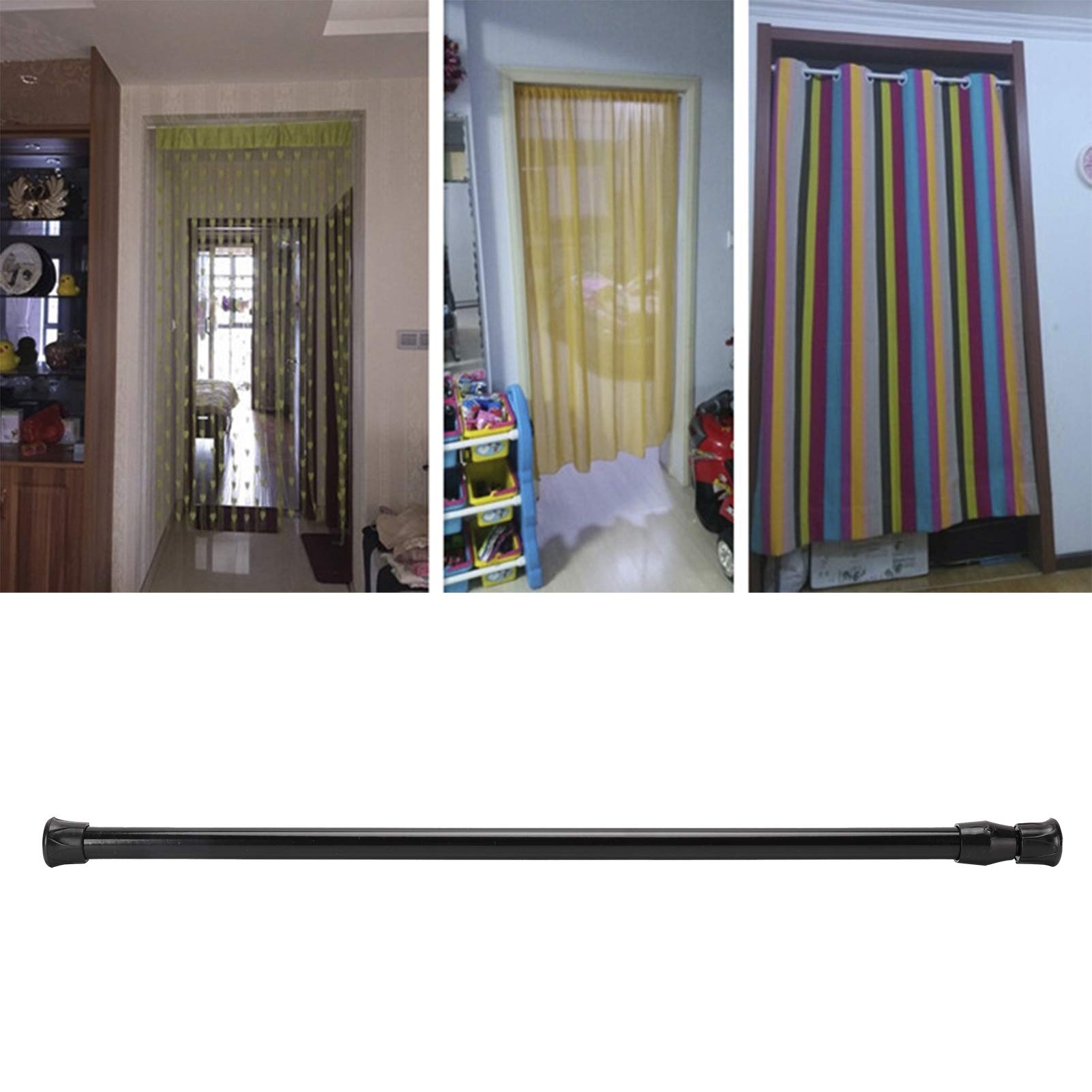 Tension Rod, Wardrobe Utensils Curtain Rail Rail Telescopic for Kitchen for Organizing Dividers(40-70 diameter 1.3cm thin rod)