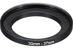 PATIKIL 30mm-37mm Metal Step Up Ring, Camera Lens Filter Adapter Ring Aluminum Filter Adapter Ring for Camera Lenses Hood, Bl