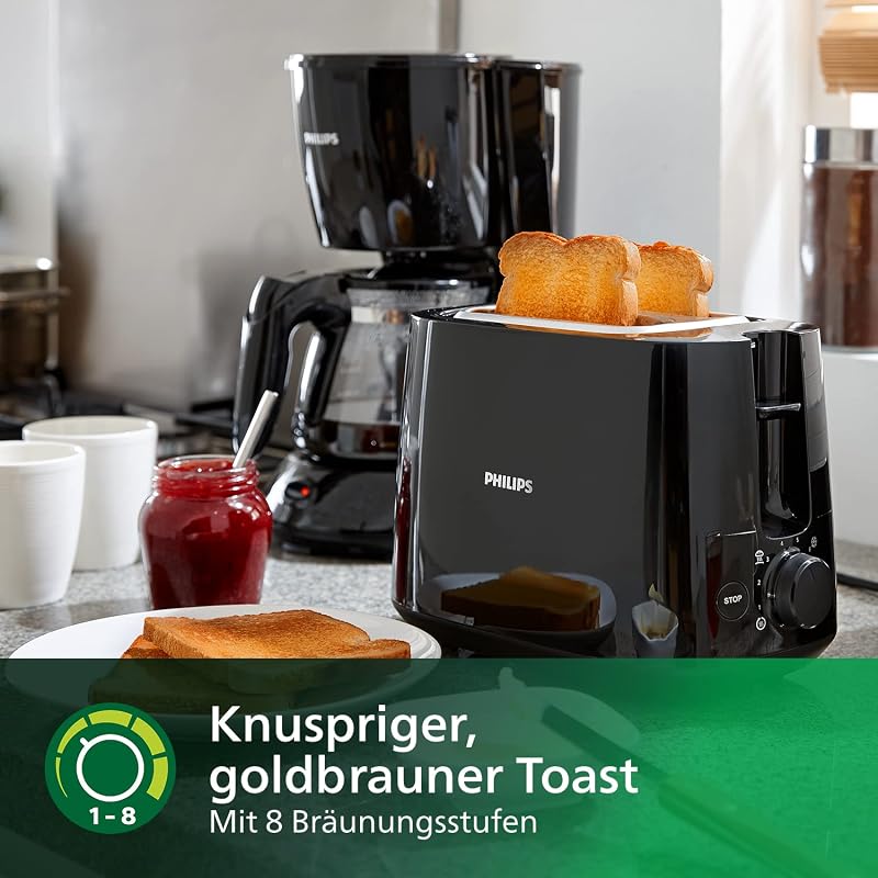 Toaster, Schwarz, 8 Bräunungsstufen — Foto 5 von 7