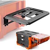 Heavy Duty Steel Mounting Plate Compatible with Klein MODbox Tool Box | Foldable Design, No-Drill Side Mounting, Solves Toolbox Stacking, Adds Easy-Access Storage