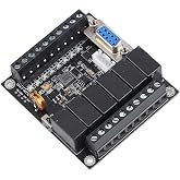 Programmable Logic Controller, 8 Input 6 Relay Output 24V | Industrial Automation EEPROM 8000 Steps No Battery, GX Works2 Compatible, 3KHz Counting for Control Systems