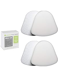 GreenVacShop XFF350 Shark Navigator Lift-Away NV350, NV351, NV352, NV355, NV356E, NV357, NV360, NV370, NV391, UV440, UV490, UV540 Foam and Felt Replacement Filter Set, 2 Pack