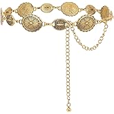 VONMELLI Western Belts for Woman Cowgirl Boho Concho Chain Waist Belt for Country Concert Dresses Jeans