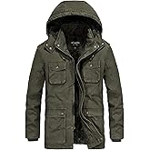 JYG Men's Winter Thicken Coat Casual Military Parka Jacket with Removable Hood