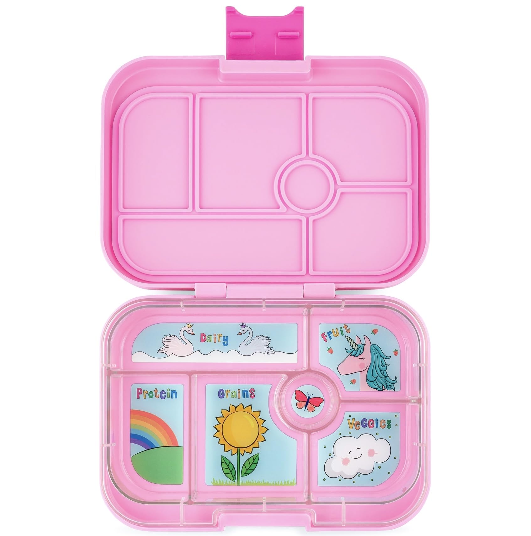 Yumbox Original M Lunch Box with 6 Compartments, Medium Lunchbox with Divider Inserts, Bento Box for Nursery, Children, School, Adults (Pink)