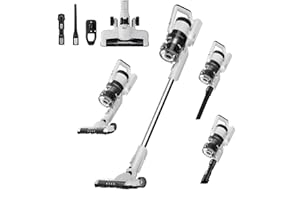 Eureka Cordless Vacuum Cleaner, Anti-Tangle Brushroll, Rechargeable Stick Vacuum, Lightweight for Carpet, Hard Floor, Pet Hair, White NEC280WH