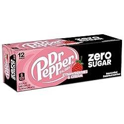 Dr Pepper Zero Strawberries and Cream Soda, 12 fl