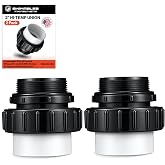 Swimables 2" Hi-Temp Union Compatible with All Pentair Whisperflo and Intelliflo Pumps for Inground Swimming Pool 21063-200-000-2" MIP x 2" Slip PVC - Made in USA - 2 Pack