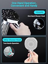 YEAUPE Shower Head High Pressure Filter 6 Modes 1.8M Hose view 5