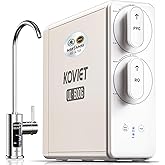 KOVIET Reverse Osmosis System, 10-Stage 600 GPD Tankless Reverse Osmosis Water Filter, Under Sink RO Water Filtration System with Smart LED Faucet, NSF/ANSI 42 & 58 Certified, 3:1 Pure to Drain