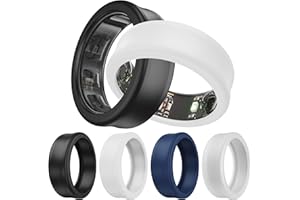 DDJ [4 Pack Ultra -Thin Silicone Cover for Oura Ring Gen 4/4 Ceramic, Oura Ring Gen 3, Protector for Samsung Galaxy Ring/RingConn/for UltraHuman Ring AIR Sizing Kit, S (White/Black/Blue/Transparent)4.0 out of 5 stars 1671 offer from $5.99