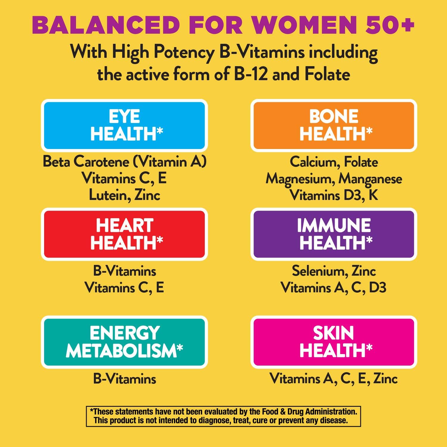 Nature's Way Alive! Once Daily Women's 50+ Multivitamin, Ultra Potency, Food-Based Blend, 60 Tablets: Health & Personal Care