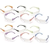 12pak Safety Glasses for Nerf Gun Kids Party - Clear Lens w/Multi-Colored Frames
