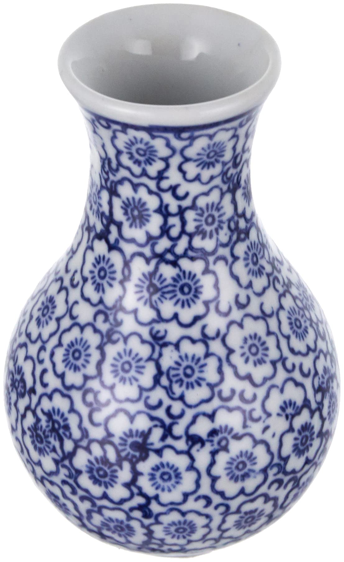 Vase, ceramic, blue, 7 x 7 x 12.5 cm.