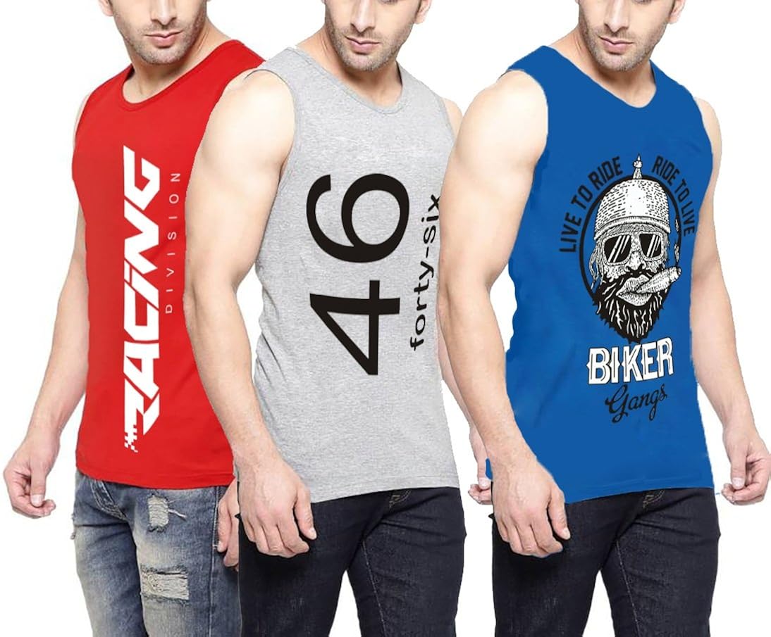 hotfits men's cotton sleeveless t-shirt