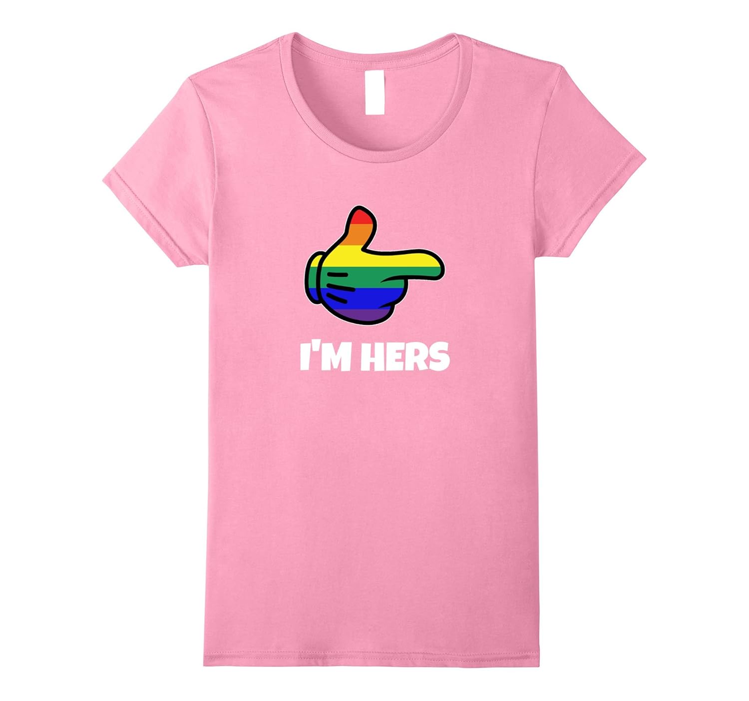 Womens Lesbian PRIDE Matching I'm Hers T-Shirt LGBT Tee-Rose