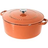 Cuisinart Chef's Classic Enameled Cast Iron Round Covered Casserole (Terracotta Orange, 7- Quart)