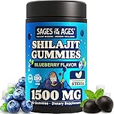 Sages Of The Ages Shilajit Gummies – 1500 mg Himalayan Shilajit for Men Energy & Stamina – Pure Fulvic Acid Complex – Organic, Vegan, Non-GMO, Sugar-Free Supplement for Strength & Vitality