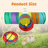 HYLYUN Bunny Tunnels Collapsible 3 Way Hideout Small Animal Tunnel view 2
