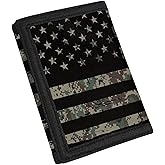 Coldinair American Flag Kids Wallets for Boys Camo Wallet for Kids Toddler Youth Ages 4-18 Trifold Coin Pocket and Card Holders, Novelty Wallet for Childrens, Camouflage Coin Bags, Green