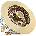 BAOLSLS 3 in 1 Kitchen Sink Stopper, Pop Up Kitchen Sink Drain Strainer, with an Extra Basket Strainer, Kitchen Sink Drain Stopper for US Standard 3-1/2 Inch, Brass Material Electroplate Gold
