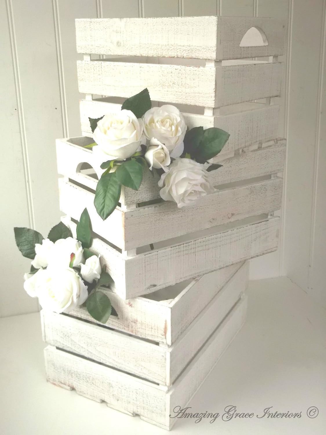 Decorative Boxes Jars Tins Vintage Shabby Chic Style Wooden