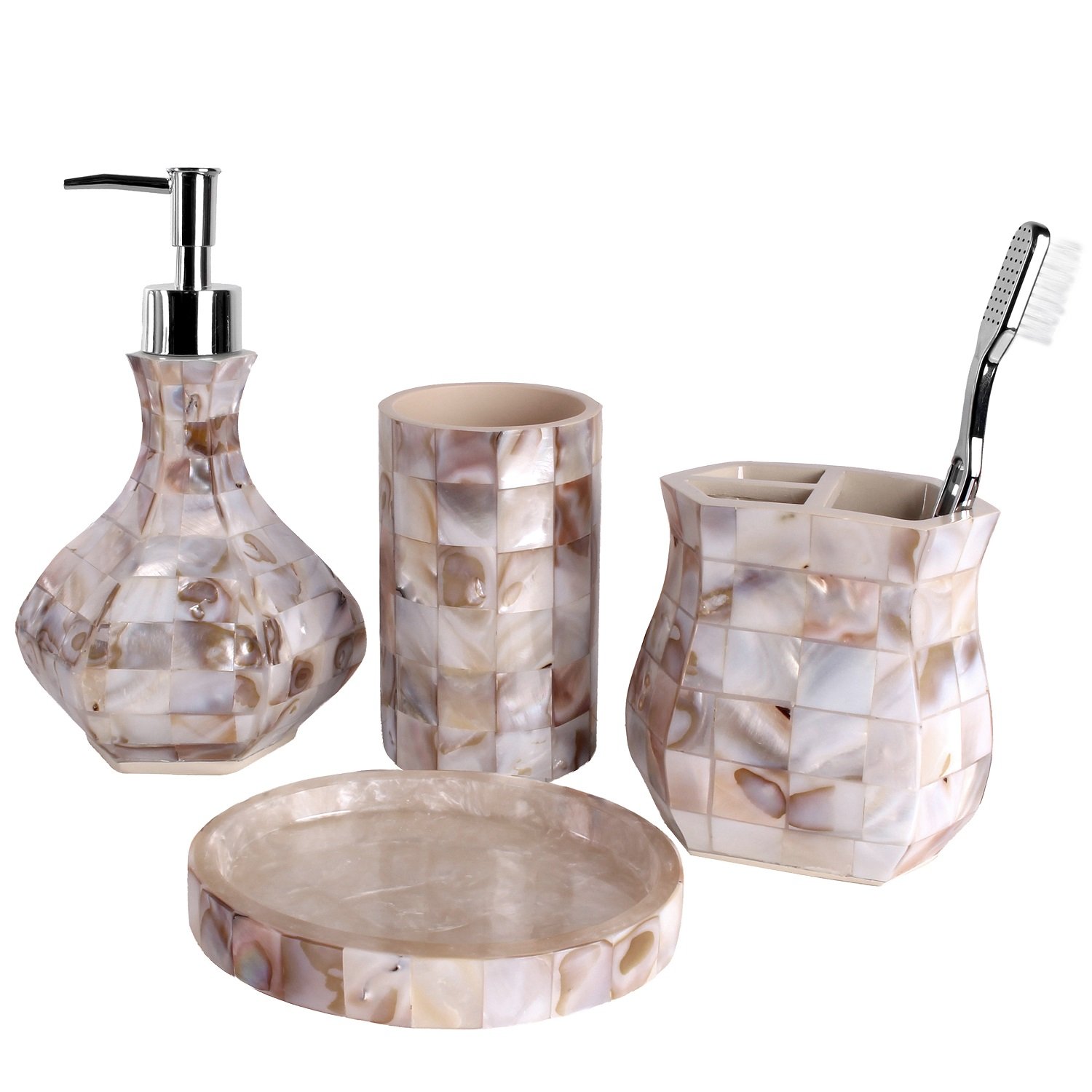Creative Scents Milano Bath Ensemble, 4 Piece Bathroom ...
