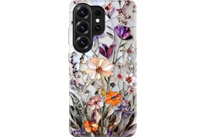 Goodon for Samsung Galaxy S26 Ultra Case Cute,Preppy Floral Design,Slim Silicone Protective Hard Cover,Wireless Charging Comp