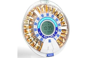 Windtrace Automatic Pill Dispenser for Elderly, Electronic Pill Organizer with Alarm & Light, 28 Day Smart Timed Medication Dispenser, Timed Pill Dispenser Machine for Prescriptions & Vitamins