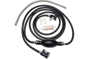 iFJF 32-858104K08 Outboard Fuel Line Hose Kit 5/16" 10 Ft Replacement for Yamaha Marine Johnson Mercury Outboard 4 hp-200 hp with Primer Bulb Tank Quick Female Connector 35-816296-4 Fuel Filter