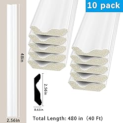 Ceiling Crown Molding Trim, 10 Pack High Impact