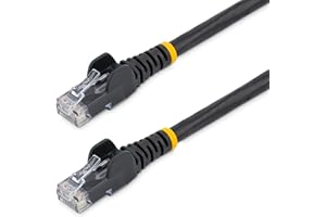 StarTech.com 10ft CAT6 Ethernet Cable - Black CAT 6 Gigabit Ethernet Wire -650MHz 100W PoE RJ45 UTP Network/Patch Cord Snagle