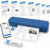 Portable A4 Thermal Printer, Bluetooth Wireless Printer for iPhone Android | Enjoy fast, ink-free black-and-white printing for documents, notes, worksheets and everyday tasks on the go.