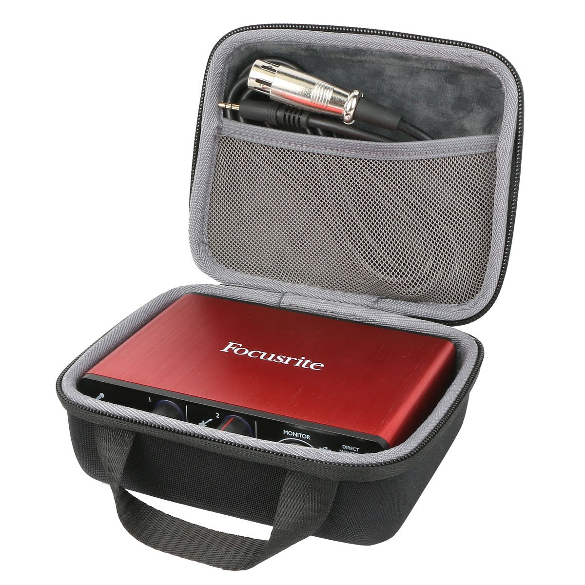 co2CREA Hard Travel Case for Focusrite Scarlett Solo (3nd Gen) USB Audio Interface,Hard Case Only